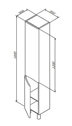 Пенал напольный AM.PM Like 36 см правосторонний с корзиной M80CSR0361VF38 - фото 6