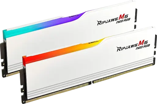 Оперативная память G.Skill 64GB (2x32GB) DDR5 6000MHz Ripjaws M5 Neo RGB White (F5-6000J3636F32GX2-RM5NRW)