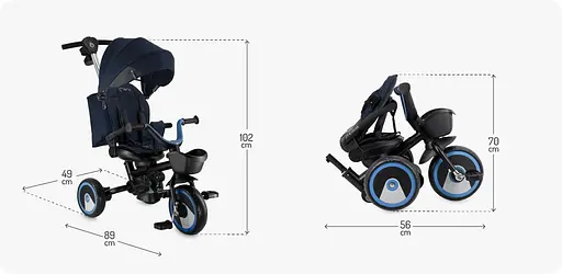 Триколісний велосипед MoMi Ivi Navy Blue (ROTR00014) - фото 9