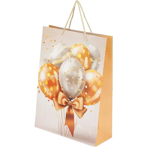 Пакет паперовий 6079L Золотий - фото 1