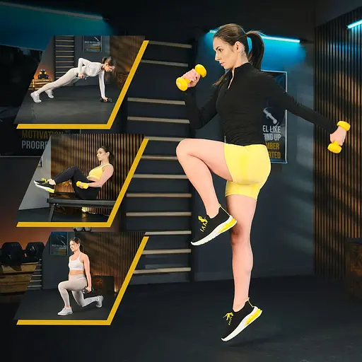 Набор фитнеса гантелей Trex Sport TX-V120VS с подставкой 12кг - фото 4