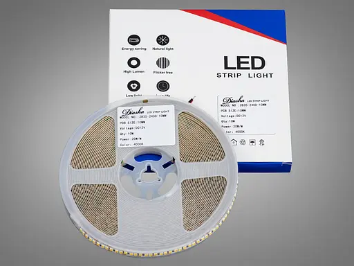 Світлодіодна стрічка 12В, 240 діодів на метр, 10мм, нейтральний - фото 2