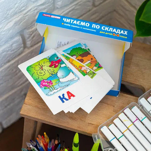 Набор карточек Ranok Creative Учимся читать дома и в детском саду. Читаем по слогам 11106016У - фото 4
