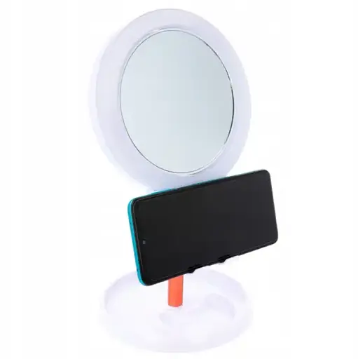 Дзеркало косметичне настільне із підставкою для телефона  LED підсвіткою Bailong BL-JG-003 - фото 5