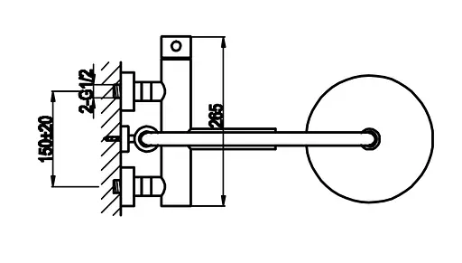 Душова система Kohlman Roxin Chrom з виливом QW277R, Хром - фото 3