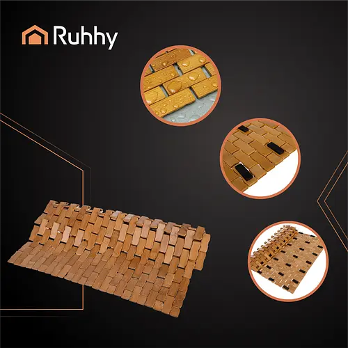 Бамбуковый коврик для ванной комнаты RUHHY 26048 80×50 см натуральная подстилка с антискользящим покрытием - фото 9