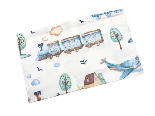 Пеленка фланель Moontime "Поезд" - фото 1