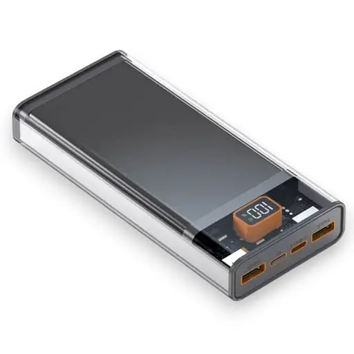 Зовнішній акумулятор Cyberpunk PD200A 20000mAh 22.5W power bank прозорий корпус - фото 1