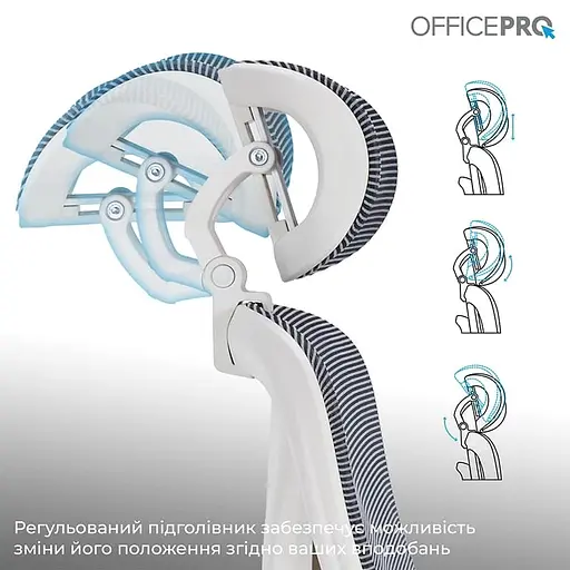 Крісло офісне Officepro Atlas OC630-W-DG-DG White/Dark Gray (OC630-W-DG-DG) - фото 8
