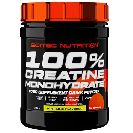 Креатин Scitec Nutrition 100% Creatine Monohydrate 300 г mint-lime