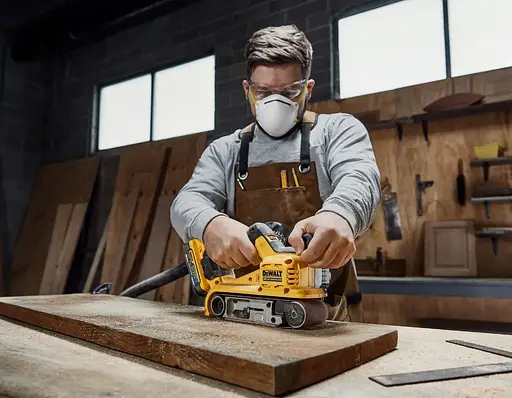 Ленточная аккумуляторная шлифмашина DeWalt без АКБ и ЗУ DCW220N - фото 9