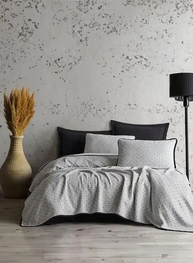 Летнее постельное белье с покрывалом-пике Massimo Siyah Saheser pbe0051386 - фото 1