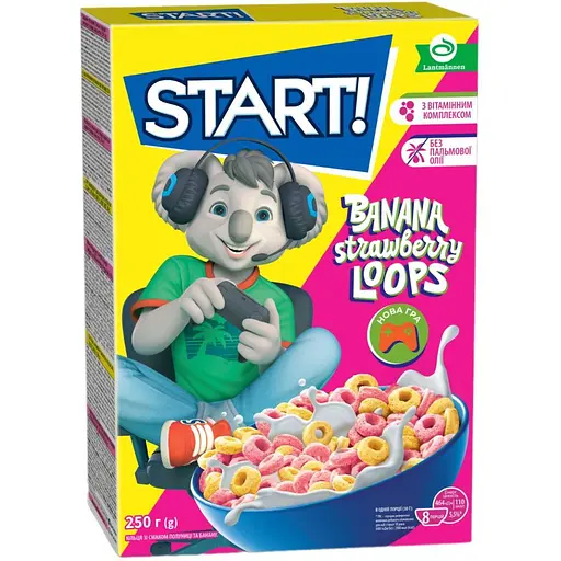 Кольца Start со вкусом клубники и банана 250 г (859889)