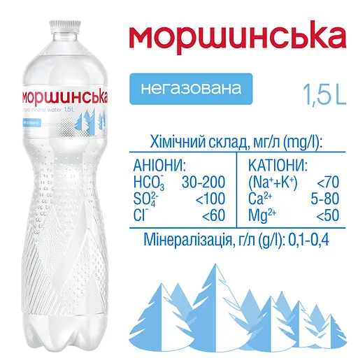 Уценка. Минеральная вода Моршинская негазированная 1.5 л - фото 3
