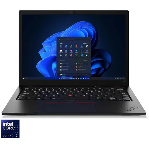 Ноутбук Lenovo ThinkPad L13 Gen 5 з процесором Intel Core Ultra 7 155U pana la 4.8GHz, 13.3" WUXGA, IPS, 16GB LPDDR5 RAM, 512GB SSD, Intel® графікою, Windows® 11 Pro, чорний, 3y on-site Premium