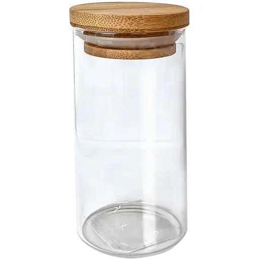 Емкость стеклянная для специй Vittora квадратная с деревянной крышкой 150 мл VT-9038-150 (147023)