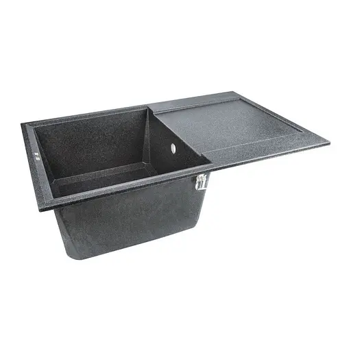 Кухонна мийка Lidz 790x495/230 BLA-03 (LIDZBLA03790495230), Чорний - фото 4