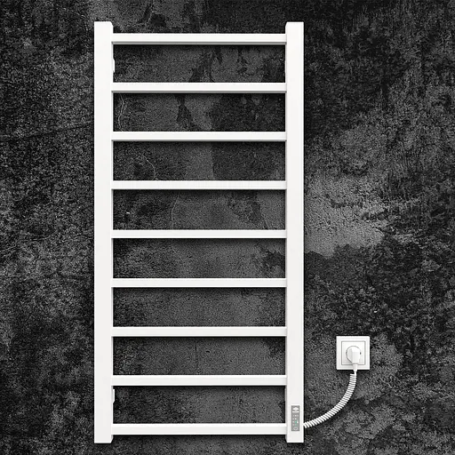 Электрический полотенцесушитель Kosser Лофт 1000x500 ER тайм. белый ДЛФ03ERW, Белый матовый, Правое - фото 2