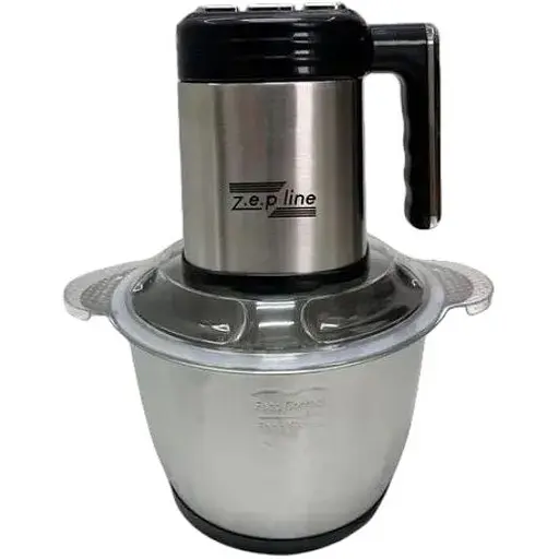 Измельчитель Zepline ZP-00219 6в1 с двумя чашами стекло и нержавеющая сталь 3000 Вт Серебристый - фото 1