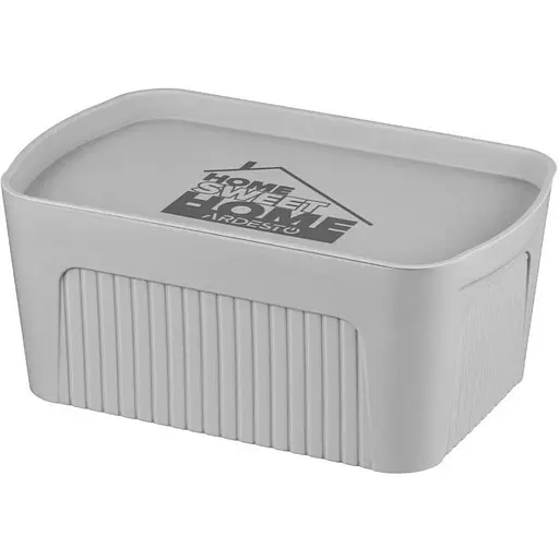 Ящик для хранения Ardesto 32 x 21.5 x 14 см с крышкой 6 л серый (ARHC2506G)