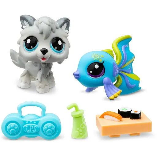 Игровой набор Littlest Pet Shop Рок-н-ролльные суши 00526 аксессуары и 2 фигурки - фото 2