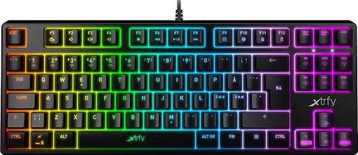 Клавиатура Xtrfy K4 TKL Kailh Red UA RGB Black (XG-K4-RGB-TKL-R-UKR)