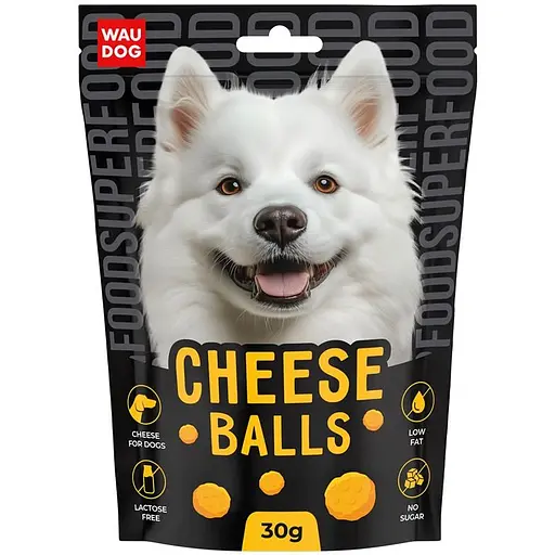 Лакомство для собак Waudog Treats Хрустящие творожные шарики 30 г - фото 1