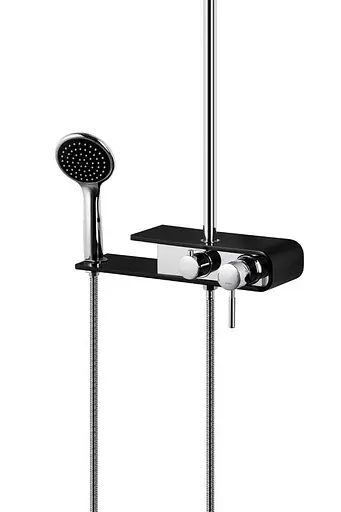 Душова система Corsan Klar Fiber chrome black CMN002BL, Хром - фото 4