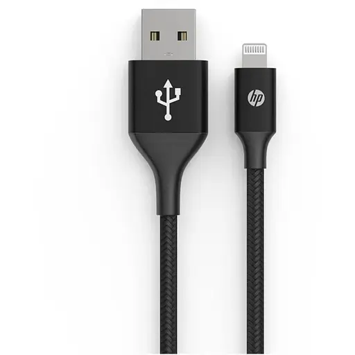 Кабель USB AM-Lightning M, 2.0 м, чорний, DHC-MF100 HP