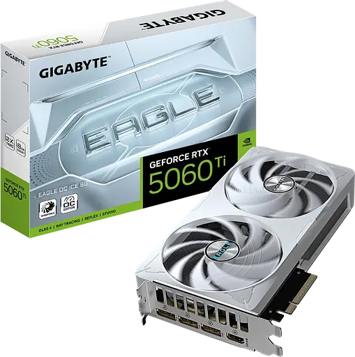 Відеокарта GeForce RTX 5060 Ti 8GB Gigabyte Eagle OC Ice (GV-N506TEAGLEOC ICE-8GD) - фото 1