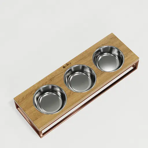 Hollky Base Bar — три миски на підставці (3 × 0,45 л) - фото 8