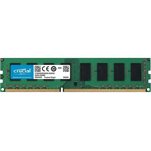 Оперативна пам'ять Crucial DDR3L 8GB 1600MHz PC3L-12800, non-ECC Unbuffered Б/В