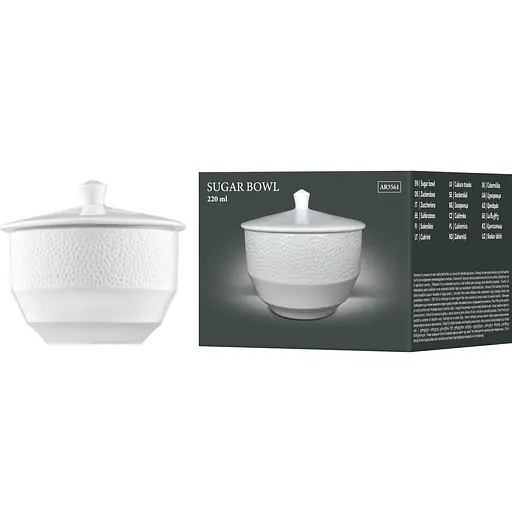 Цукорниця Ardesto Ancona порцеляна 10х9.2 см 220 мл біла (AR3561) - фото 5