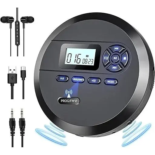 Портативний програвач компакт-дисків MP111B з динаміками та FM-передавачем