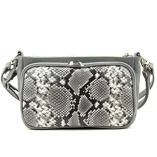 Шкіряне жіноче кросбоді з оздобленням пітон Tavinchi CH-001A-FL