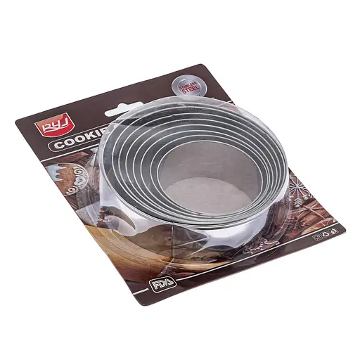 Форми круглі для оформлення страв салатів гарнірів, десертів (8 шт. у комплекті) Ø 6.5/7.5/8/8.5/9/10/11/12 см, Kitchen Master 85855 - фото 3