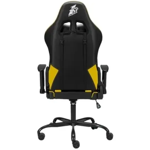 Игровое кресло 1stPlayer S01 Black-Yellow, максимально допустимая нагрузка 120 кг, регулируемая спинка с углом наклона до 170 градусов, в комплекте поясничная подушка. - фото 2