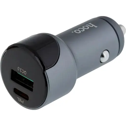 Авто зарядное устройство Hoco Z42 PD 20w QC 3.0 Серый