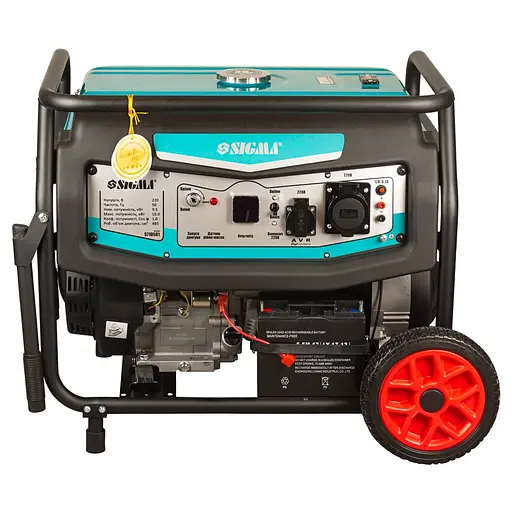 Бензиновий генератор Sigma 9.5/10.0 кВт, однофазний, ручний/електро запуск (5710581) - фото 8