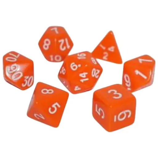 Набір кубиків Opaque 7 Dice Set - Orange , 7 шт. (g7dopaq03) - фото 1