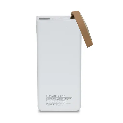 Повербанк 30000mAh Power Bank Kraft TPB-2330 White 22.5W QC3.0 LED-ліхтар (43-00034) - фото 4