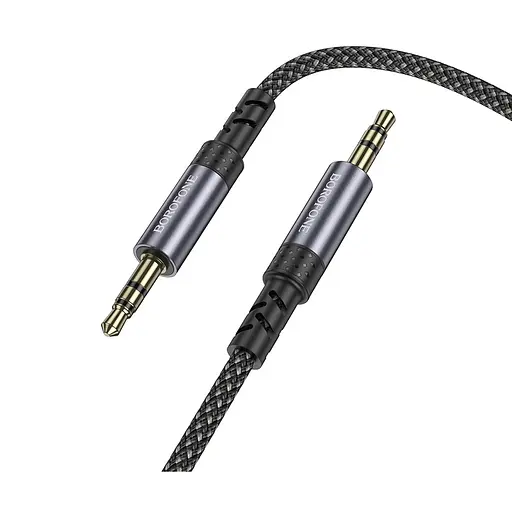 Аудіокабель BOROFONE BL24 Graceful audio cable AUX Metal Grey - фото 7