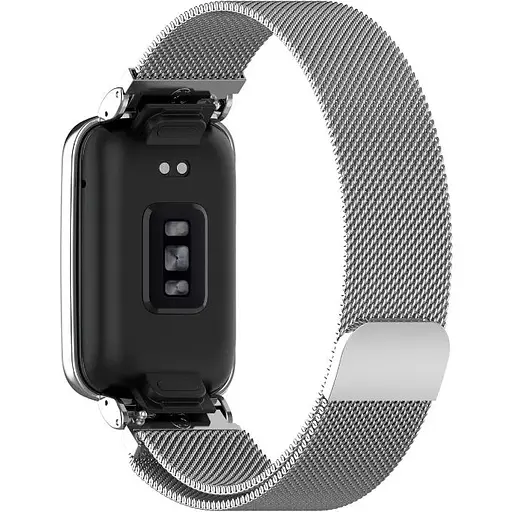 Ремінець-бампер DK для Xiaomi Mi Band 7 Pro Metal Milanese Loop Magnetic (silver) - фото 2