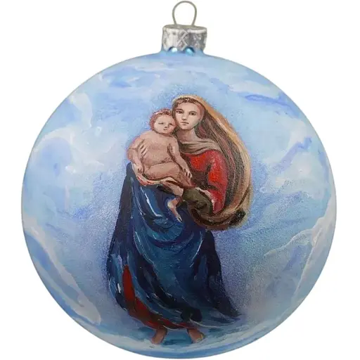 Ялинкова прикраса Різдвяні історії Мадонна куля скло (4820001179880)