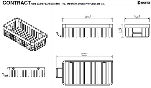 Полиця для душової кабіни Sonia Contract-hospitality 177202, Хром - фото 3