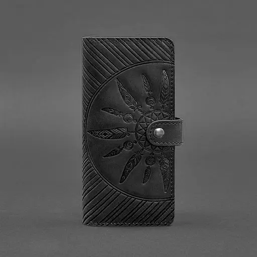 Кожаное женское портмоне 7.0 Инди Черный - фото 6