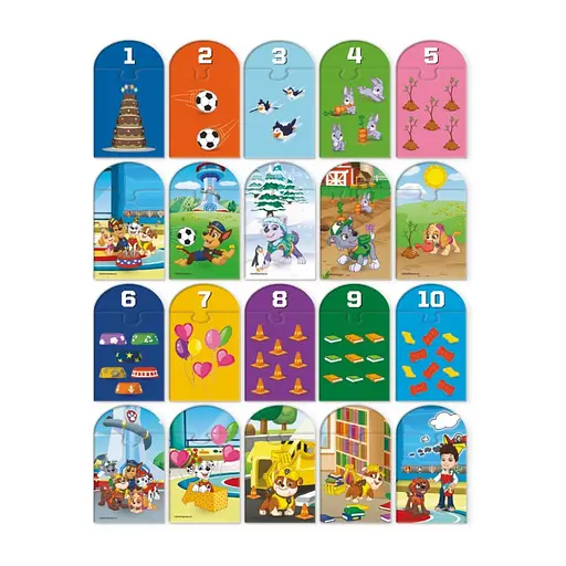 Пазл детский "Paw Patrol счет от 1 до 10" DoDo Toys 200621, 20 элементов - фото 2