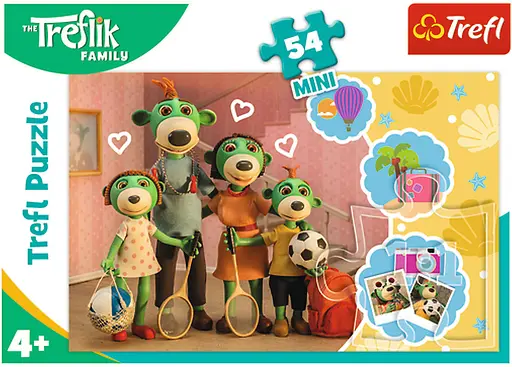Набір Пазли - (54 елм. Міні) - "Спортивна сім'я" / Сім'я Трефликів - фото 1