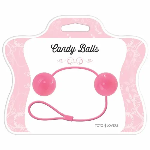 Вагінальні кульки Toyz4lovers Candy Balls  рожеві 21.5x3.5 см - фото 3