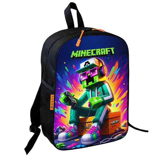 Рюкзак школьный Minecraft - Крипер сидящий в очках, 36×27 см для мальчика (01751)
